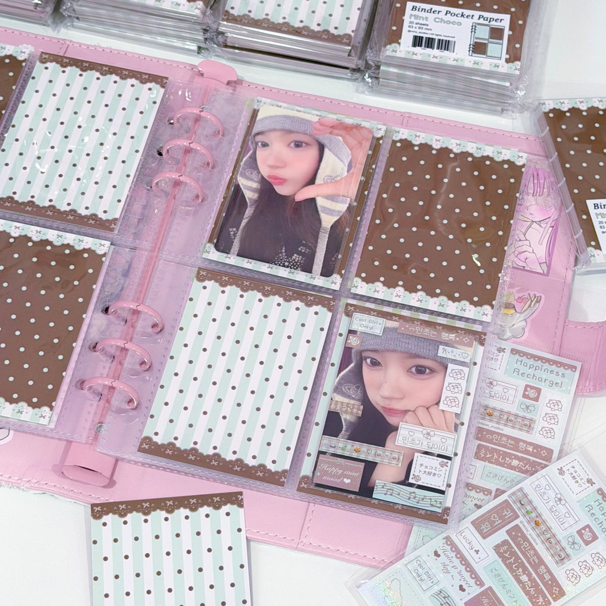 MINS STUDIOS Mint Choco Binder Pocket Paper