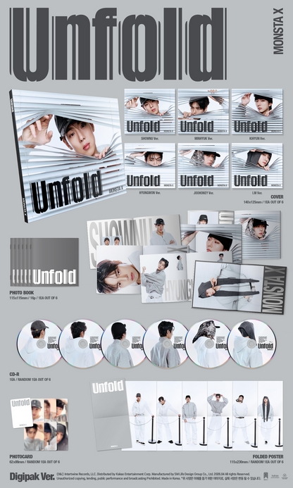 MONSTA X US FULL ALBUM - UNFOLD (DIGIPACK VER.)