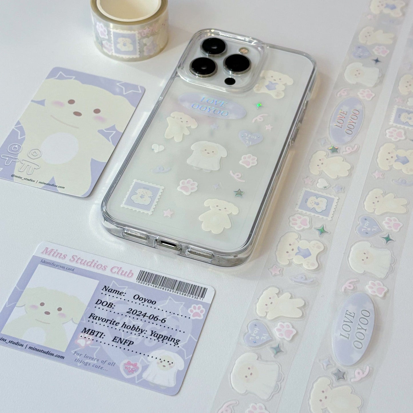 MINS STUDIOS Ooyoo Puppy Sticker Roll
