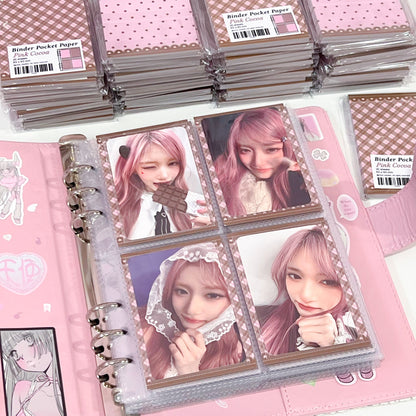 MINS STUDIOS Pink Cocoa Binder Pocket Paper