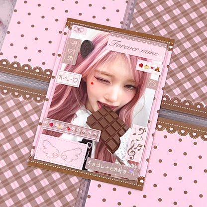 MINS STUDIOS Pink Cocoa Binder Pocket Paper