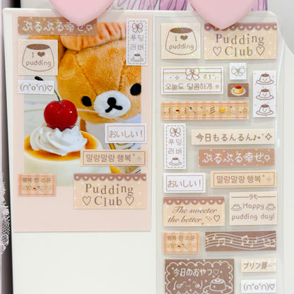 MINS STUDIOS Pudding Club Mini Label Sticker