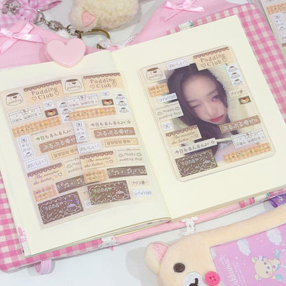 MINS STUDIOS Pudding Club Mini Label Sticker