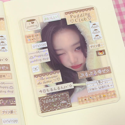 MINS STUDIOS Pudding Club Mini Label Sticker