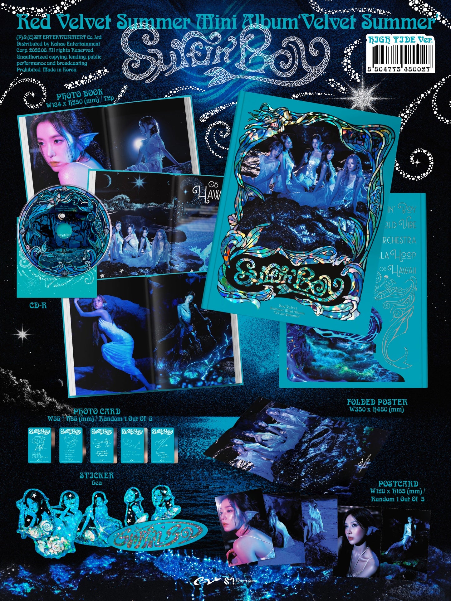 RED VELVET - SUMMER MINI ALBUM [VELVET SUMMER] (HIGH TIDE VER.)