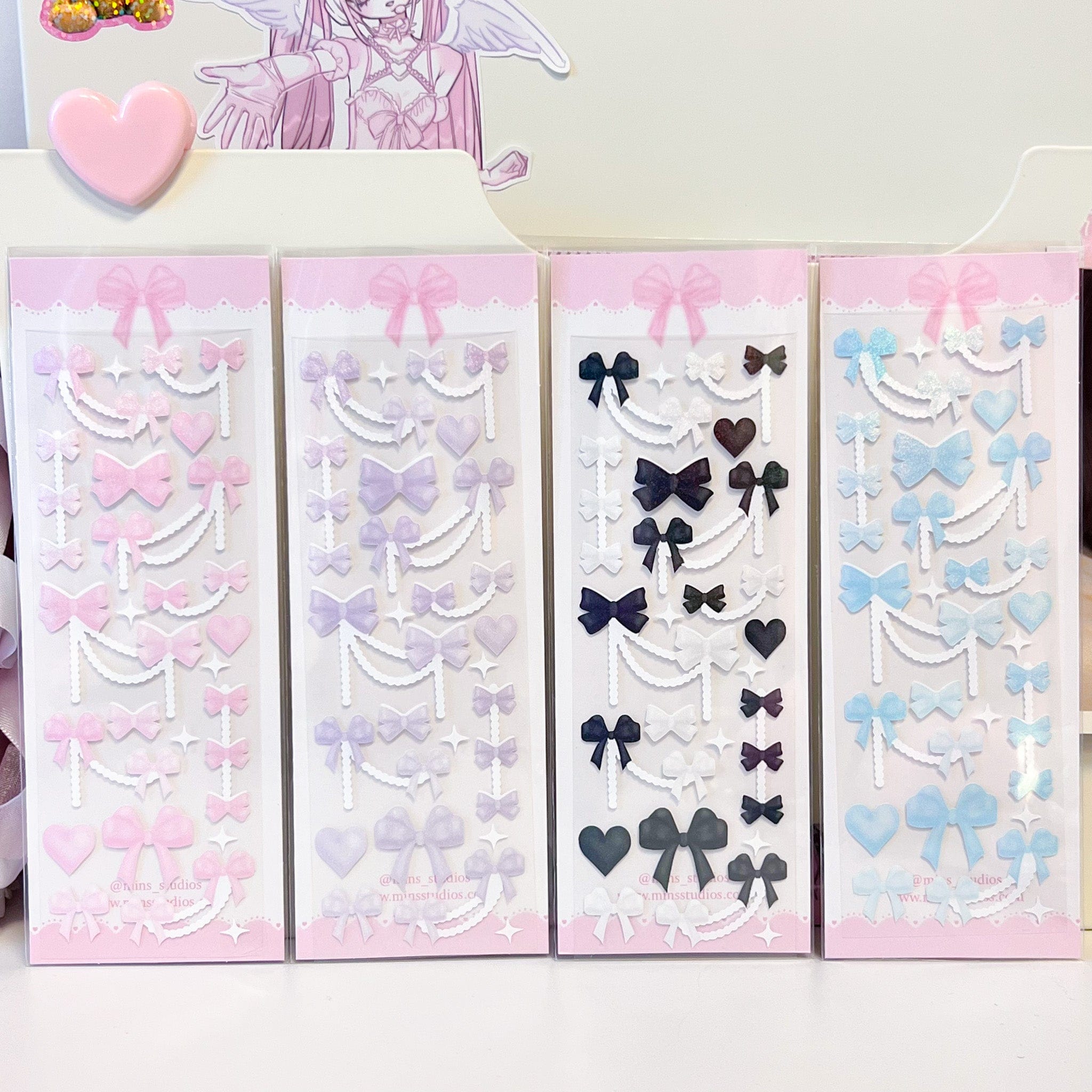 MINS STUDIOS Ribbon Bow Deco Sticker – Mins Studios Store
