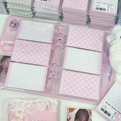 MINS STUDIOS Rosy Lullaby Binder Pocket Paper