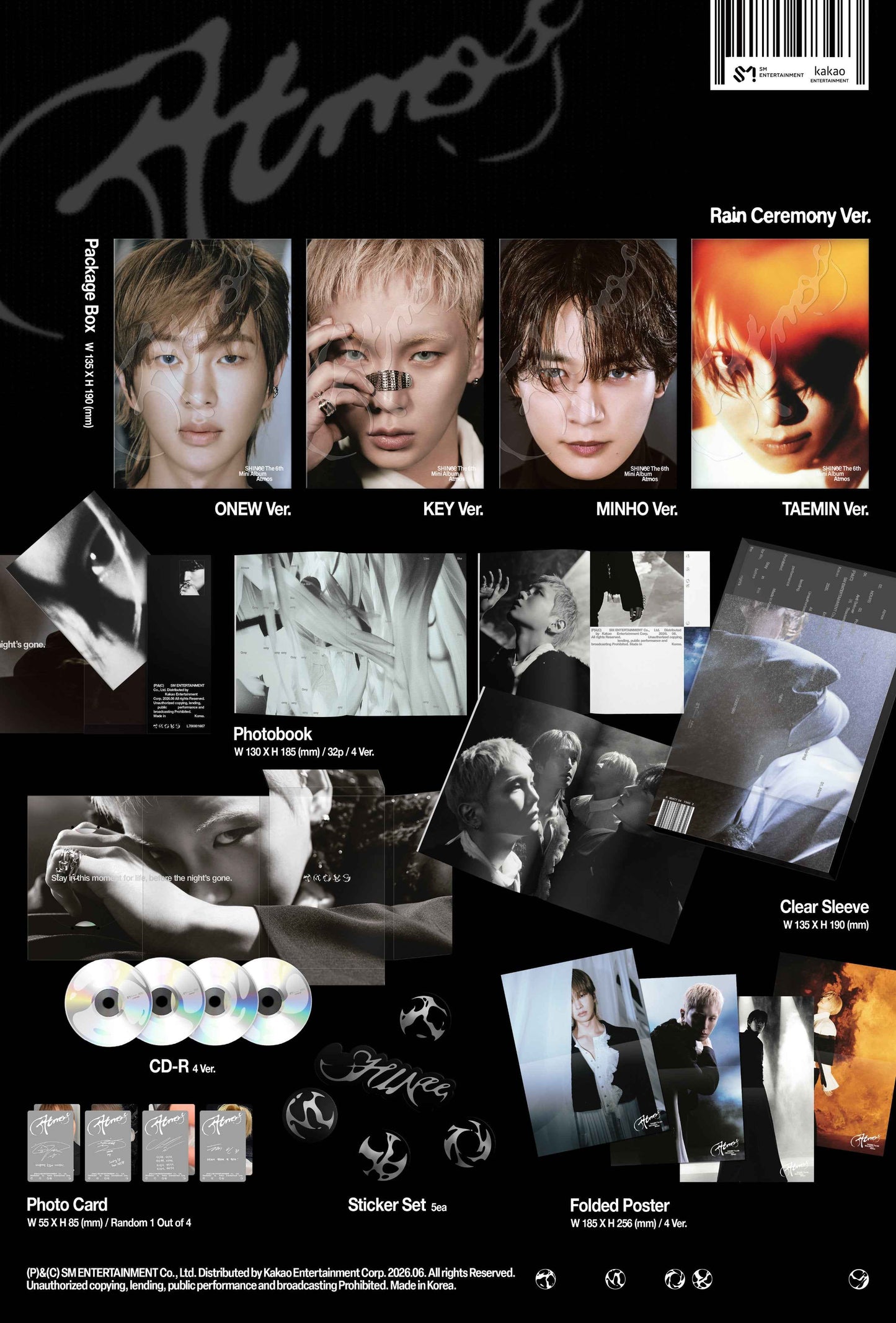 SHINEE 6TH MINI ALBUM - ATMOS (RAIN CEREMONY VER.)