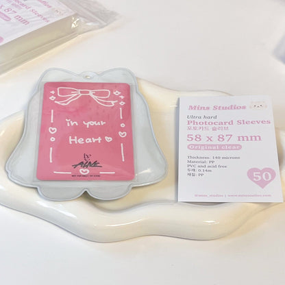 MINS STUDIOS [58x87mm] Clear Ultra-Hard Photocard Sleeves (140 microns)