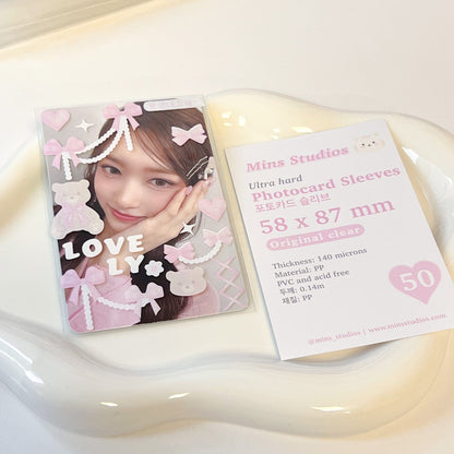 MINS STUDIOS [58x87mm] Clear Ultra-Hard Photocard Sleeves (140 microns)