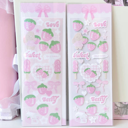 MINS STUDIOS Strawberry Deco Sticker