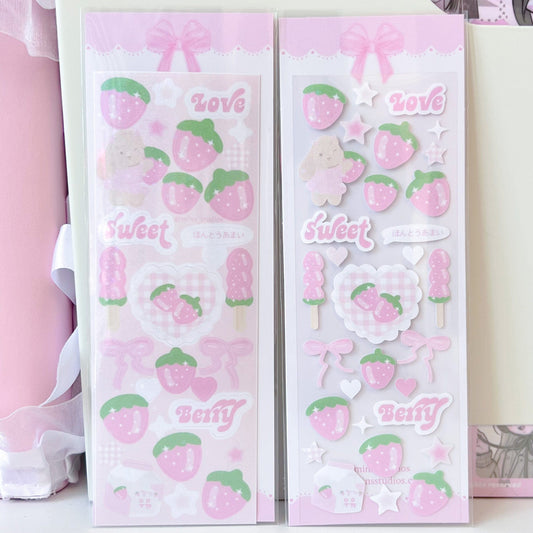 MINS STUDIOS Strawberry Deco Sticker
