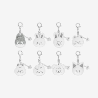 Stray Kids <dominATE : celebrATE> Merch (SKZOO FACE KEYRING SILVER Ver.)