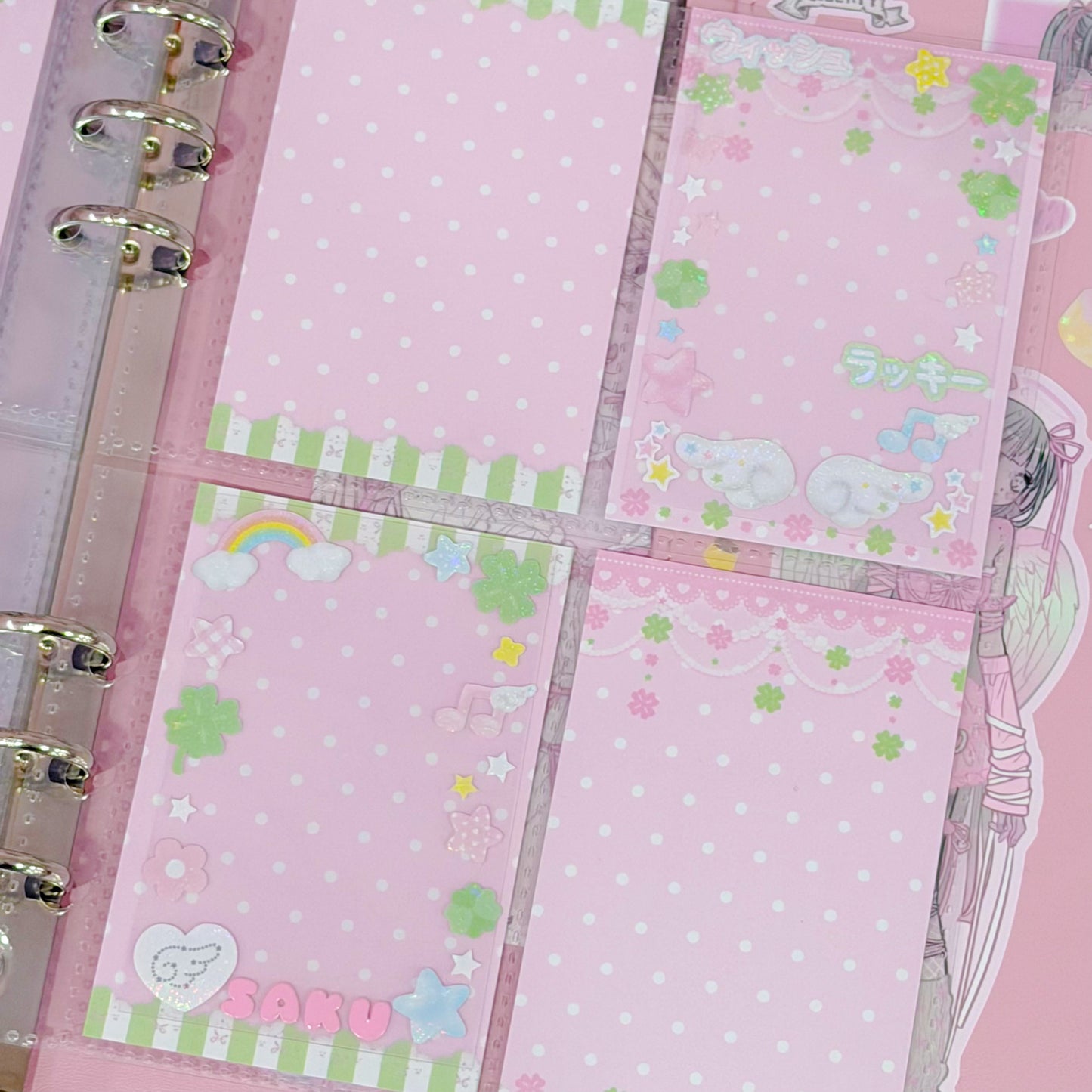MINS STUDIOS Sweet Clover Binder Pocket Paper