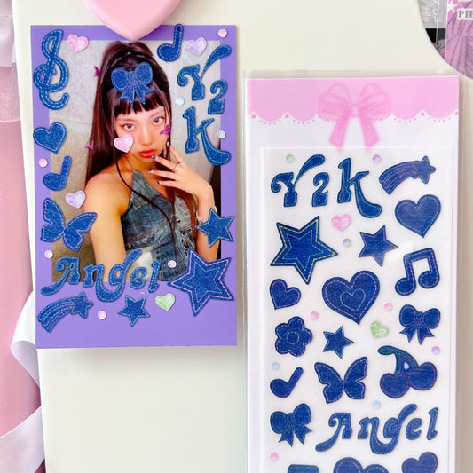 MINS STUDIOS Y2k Denim Deco Sticker