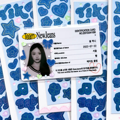 MINS STUDIOS Y2k Denim Deco Sticker
