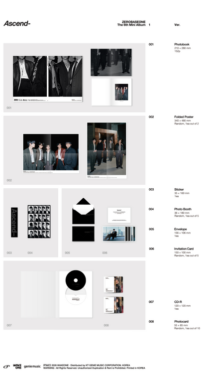 ZEROBASEONE THE 6TH MINI ALBUM - ASCEND-
