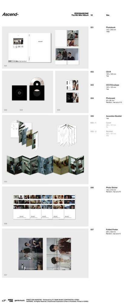 ZEROBASEONE THE 6TH MINI ALBUM - ASCEND-